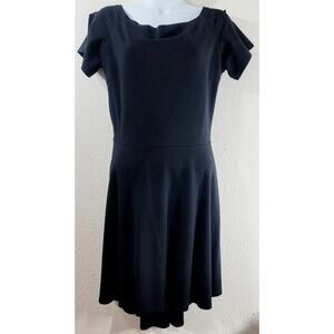 Sarin Mathews Black Off The Shoulder Skater Fit & Flare Hi Low Dress XXL Flowy